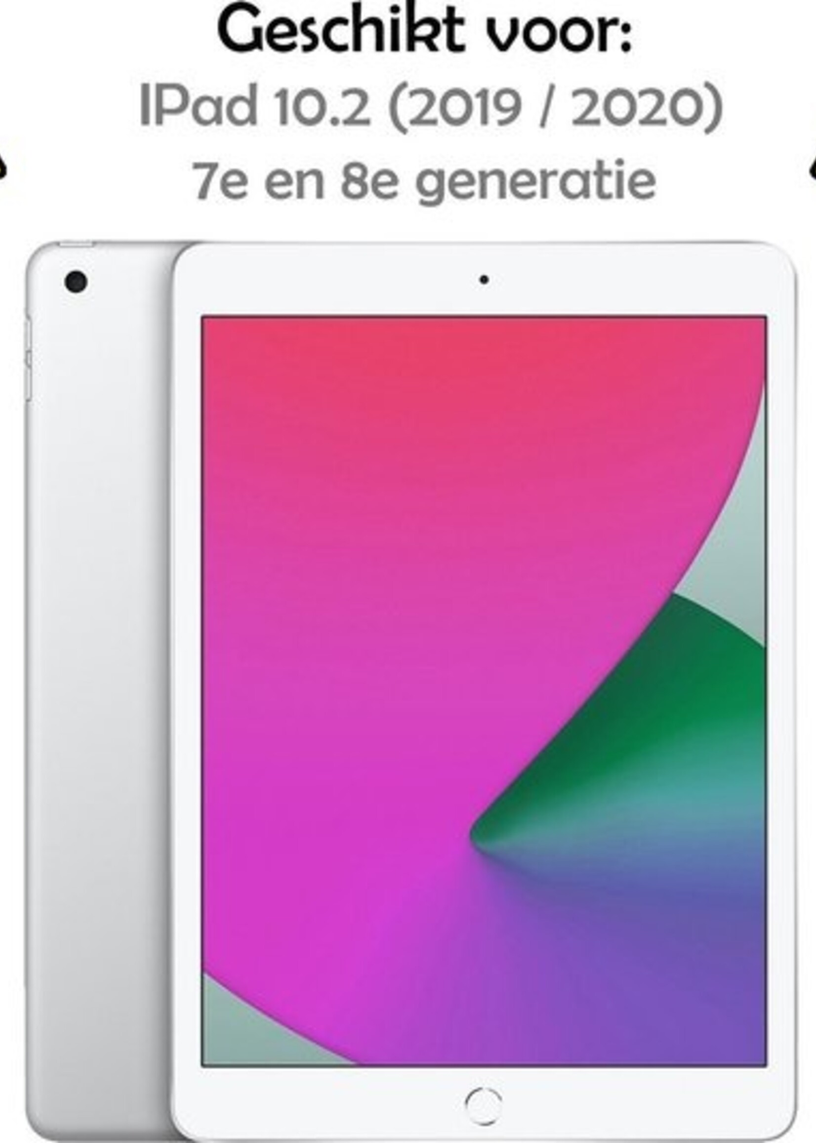 LUQ Hoes Geschikt voor iPad 10.2 2019/2020 Hoes 360 Draaibaar Hoesje Case - Hoesje Geschikt voor iPad 7/8 Hoes Cover - Groen