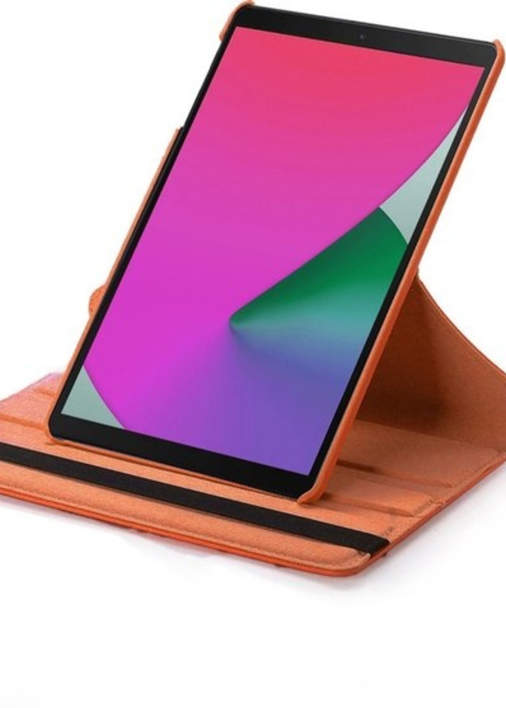 LUQ Hoes Geschikt voor iPad 10.2 2019/2020 Hoes 360 Draaibaar Hoesje Case - Hoesje Geschikt voor iPad 7/8 Hoes Cover - Oranje