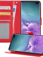 LUQ LUQ Samsung Galaxy S10 Hoesje Bookcase - Rood