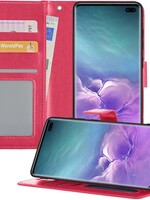 LUQ LUQ Samsung Galaxy S10 Hoesje Bookcase - Donkerroze