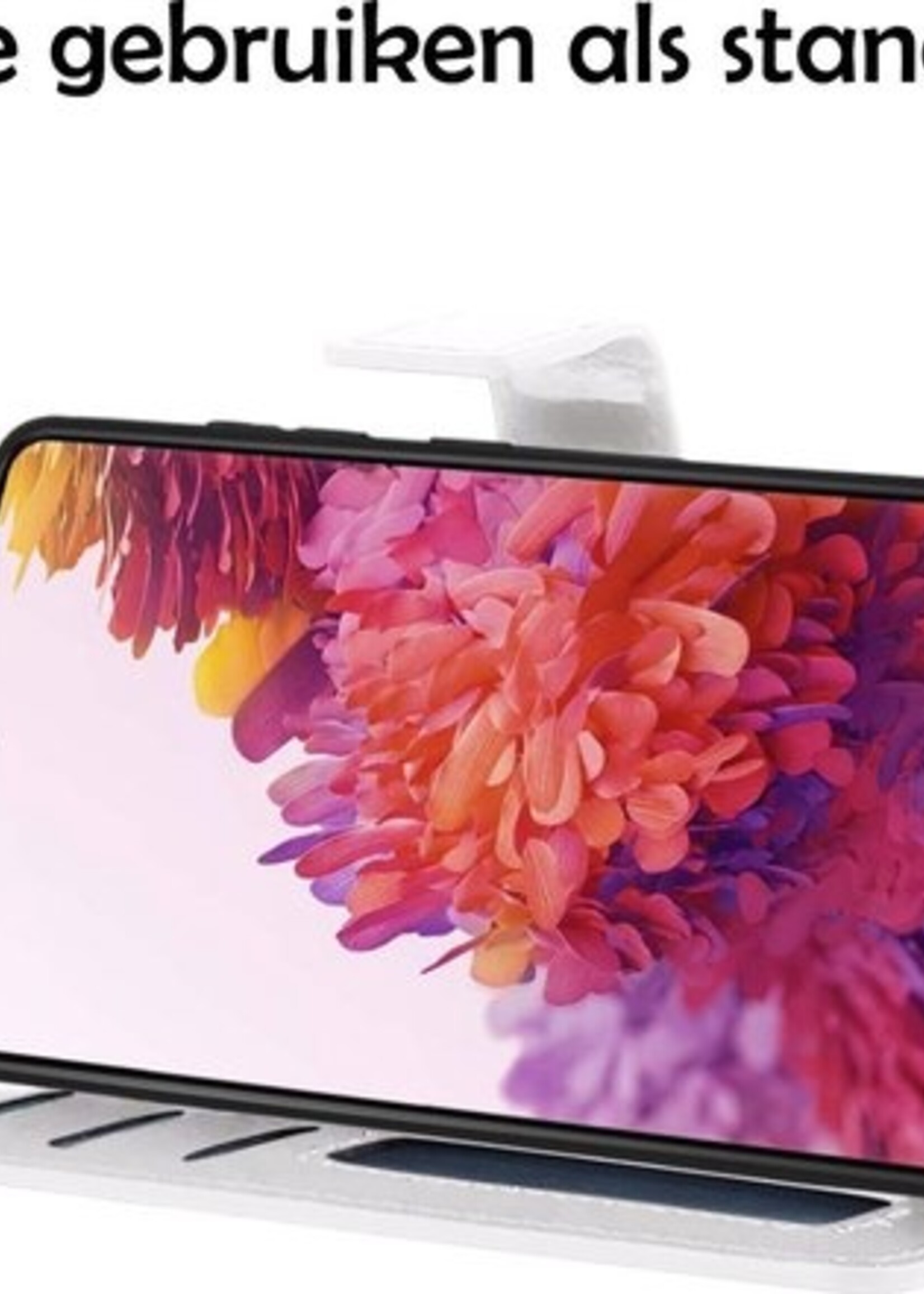 LUQ Hoesje Geschikt voor Samsung S20 FE Hoesje Book Case Hoes Wallet Cover - Hoes Geschikt voor Samsung Galaxy S20 FE Hoesje Bookcase Hoes - Wit