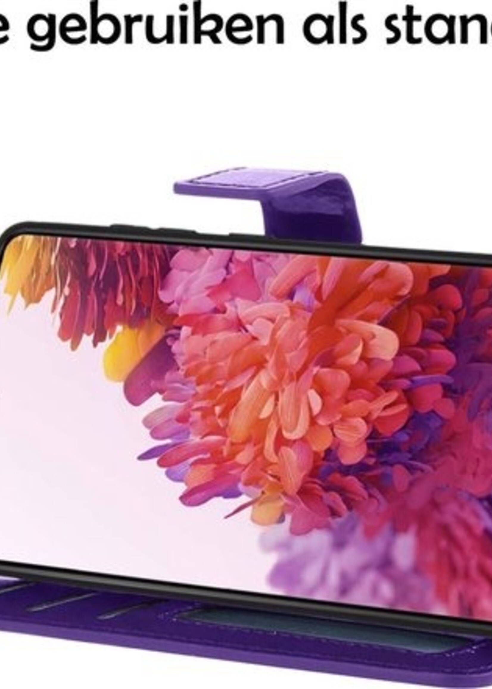 LUQ Hoesje Geschikt voor Samsung S20 FE Hoesje Book Case Hoes Wallet Cover - Hoes Geschikt voor Samsung Galaxy S20 FE Hoesje Bookcase Hoes - Paars
