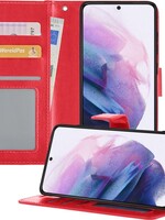 LUQ LUQ Samsung Galaxy S21 Hoesje Bookcase - Rood