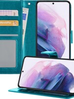 LUQ LUQ Samsung Galaxy S21 Hoesje Bookcase - Turquoise