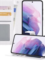 LUQ LUQ Samsung Galaxy S21 Hoesje Bookcase - Wit
