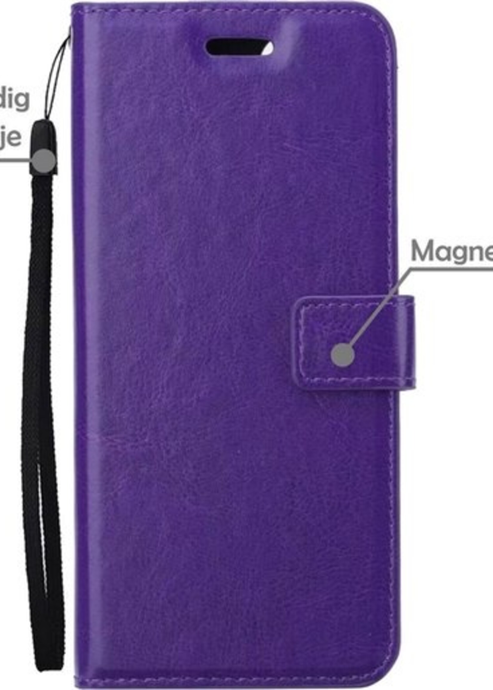 LUQ Hoesje Geschikt voor Samsung S21 Plus Hoesje Book Case Hoes Wallet Cover - Hoes Geschikt voor Samsung Galaxy S21 Plus Hoesje Bookcase Hoes - Paars