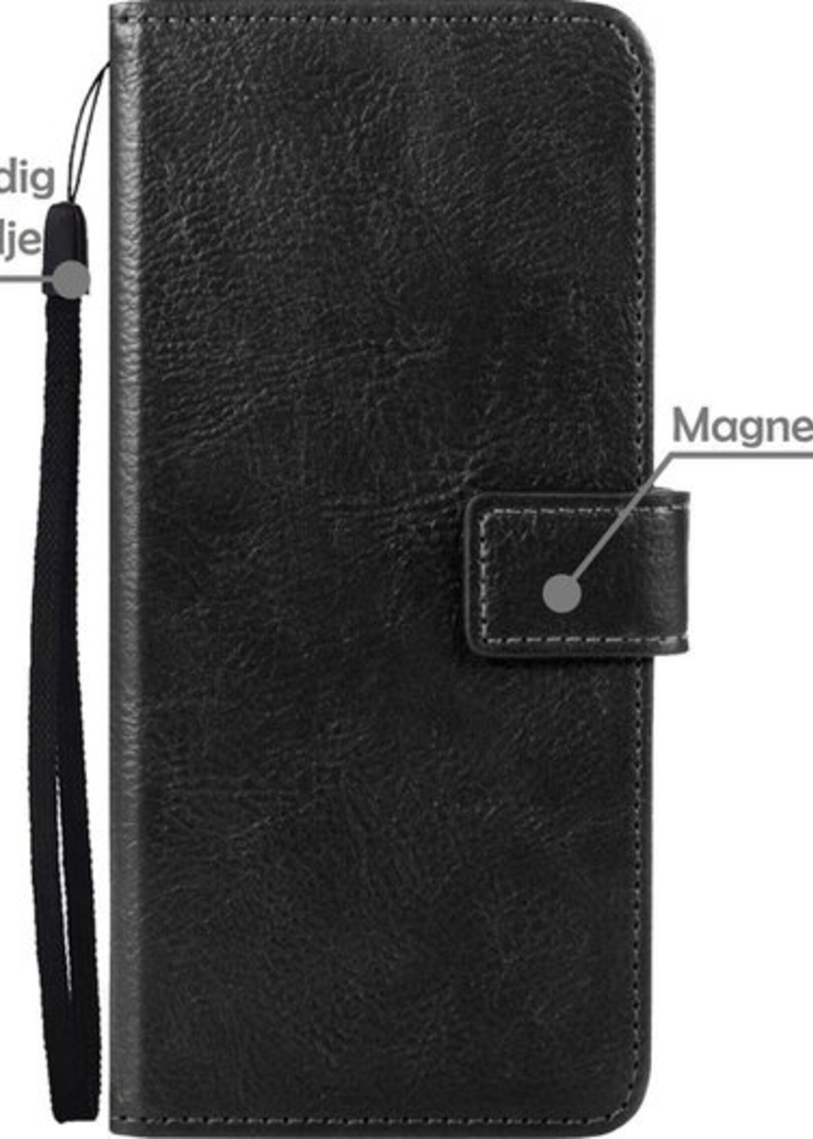 LUQ Hoesje Geschikt voor Samsung S21 Ultra Hoesje Book Case Hoes Wallet Cover - Hoes Geschikt voor Samsung Galaxy S21 Ultra Hoesje Bookcase Hoes - Zwart