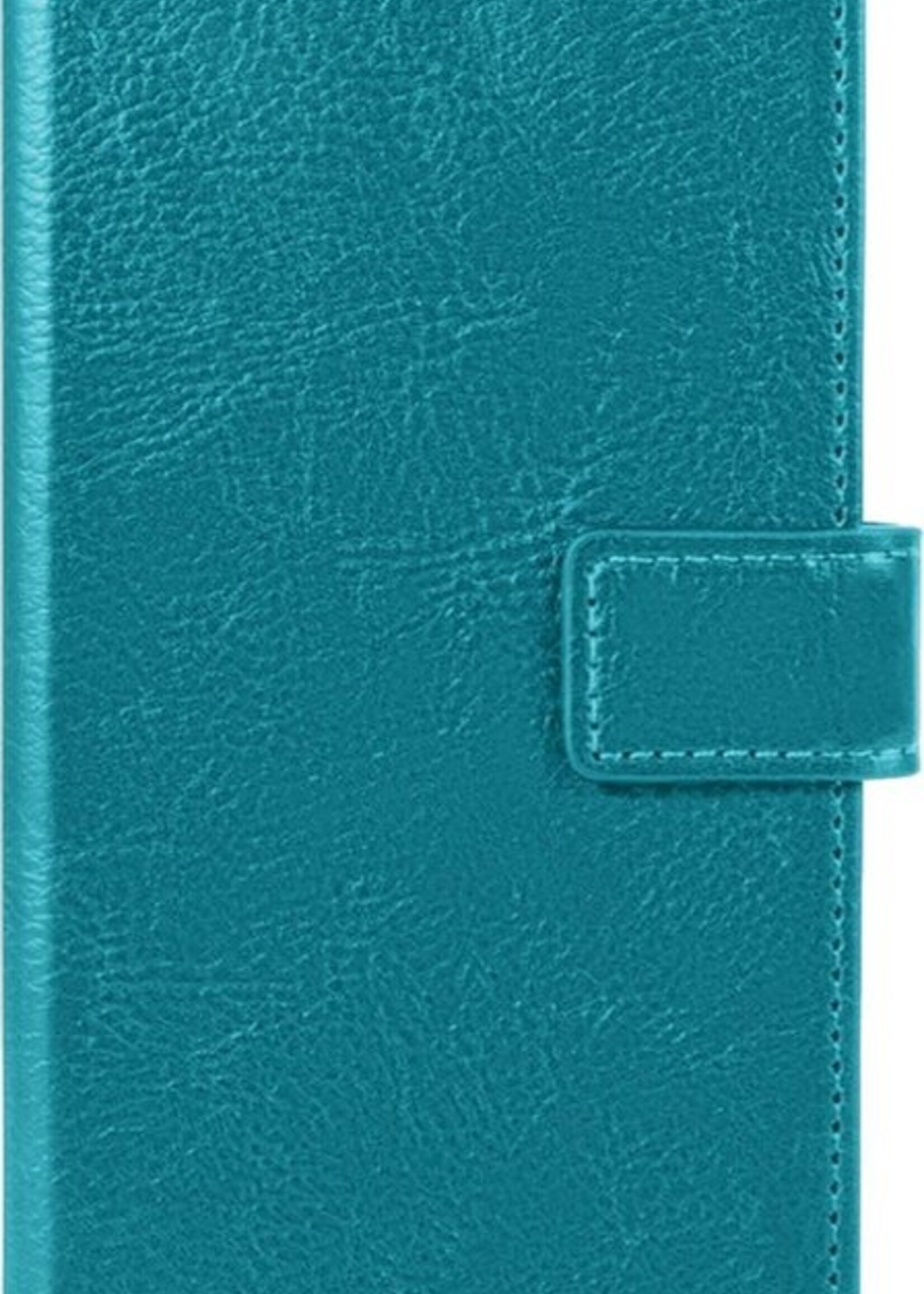 LUQ Hoesje Geschikt voor Samsung S21 Ultra Hoesje Book Case Hoes Wallet Cover - Hoes Geschikt voor Samsung Galaxy S21 Ultra Hoesje Bookcase Hoes - Turquoise