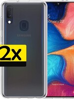 LUQ LUQ Samsung Galaxy A20e siliconen hoesje - Transparant - 2 PACK