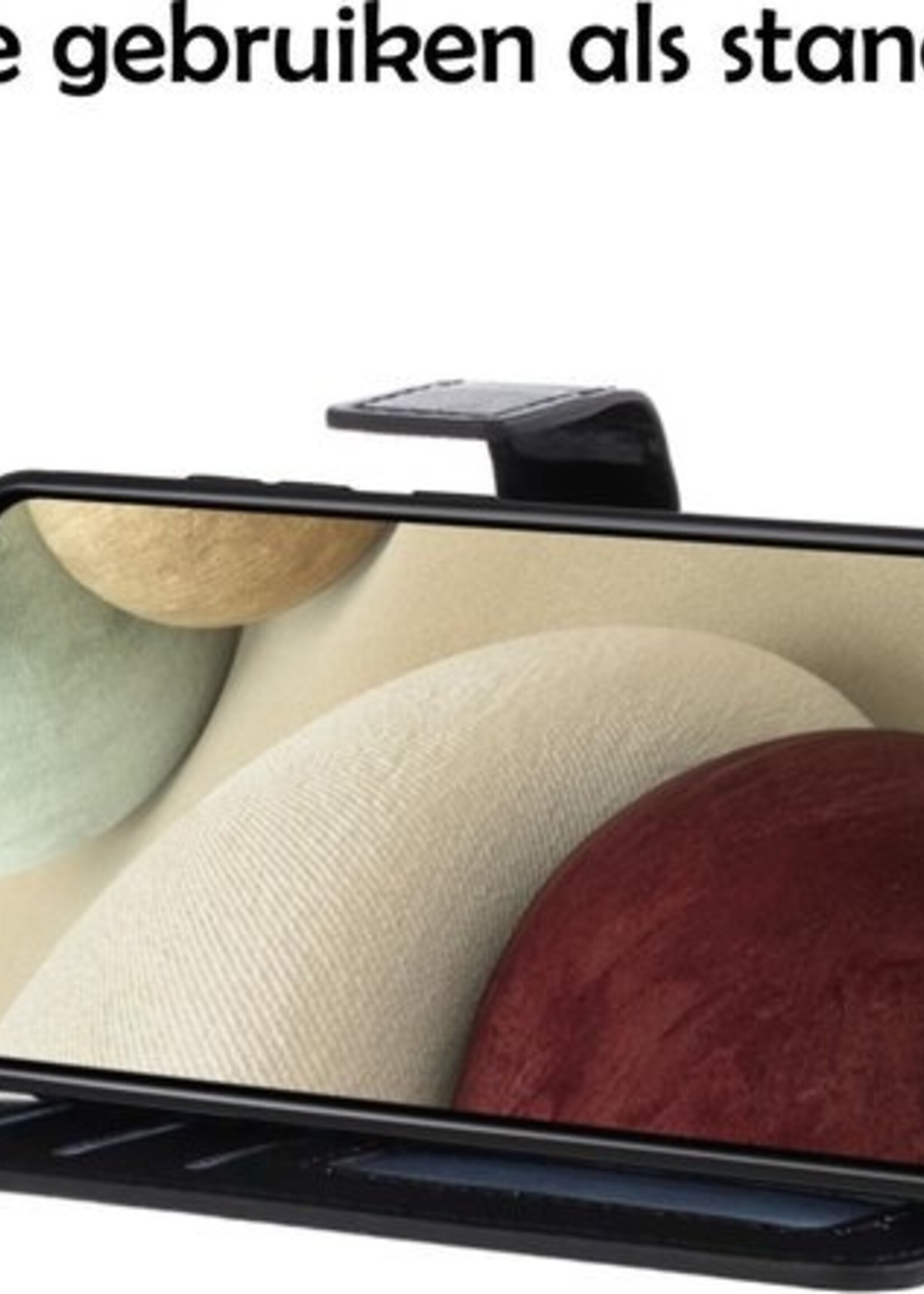 LUQ Hoesje Geschikt voor Samsung A12 Hoesje Book Case Hoes Wallet Cover - Hoes Geschikt voor Samsung Galaxy A12 Hoesje Bookcase Hoes - Zwart