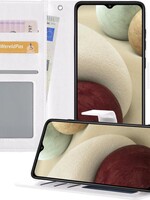 LUQ LUQ Samsung Galaxy A12 Hoesje Bookcase - Wit