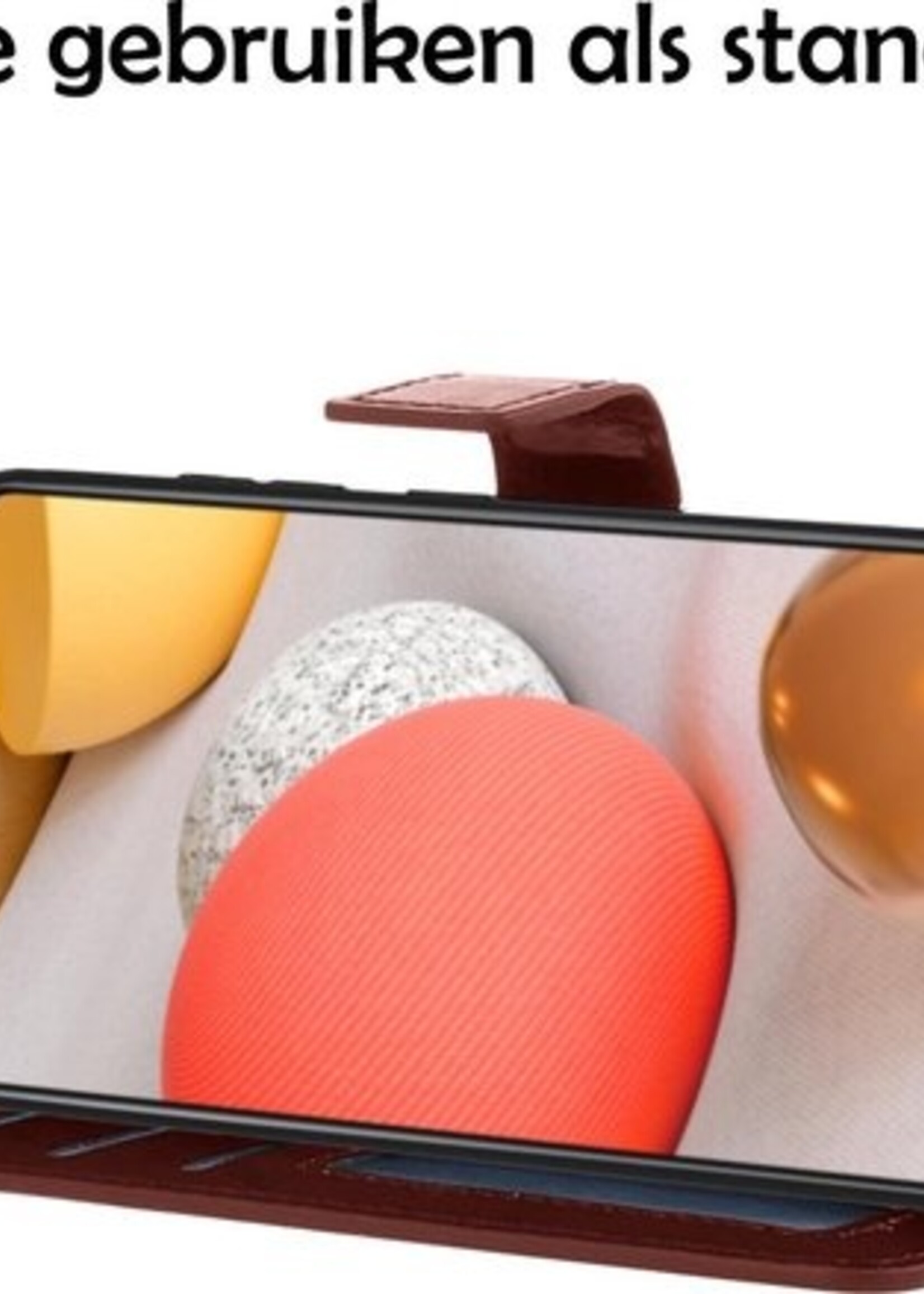 LUQ Hoesje Geschikt voor Samsung A42 Hoesje Book Case Hoes Wallet Cover - Hoes Geschikt voor Samsung Galaxy A42 Hoesje Bookcase Hoes - Bruin