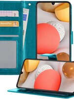 LUQ LUQ Samsung Galaxy A42 Hoesje Bookcase - Turquoise