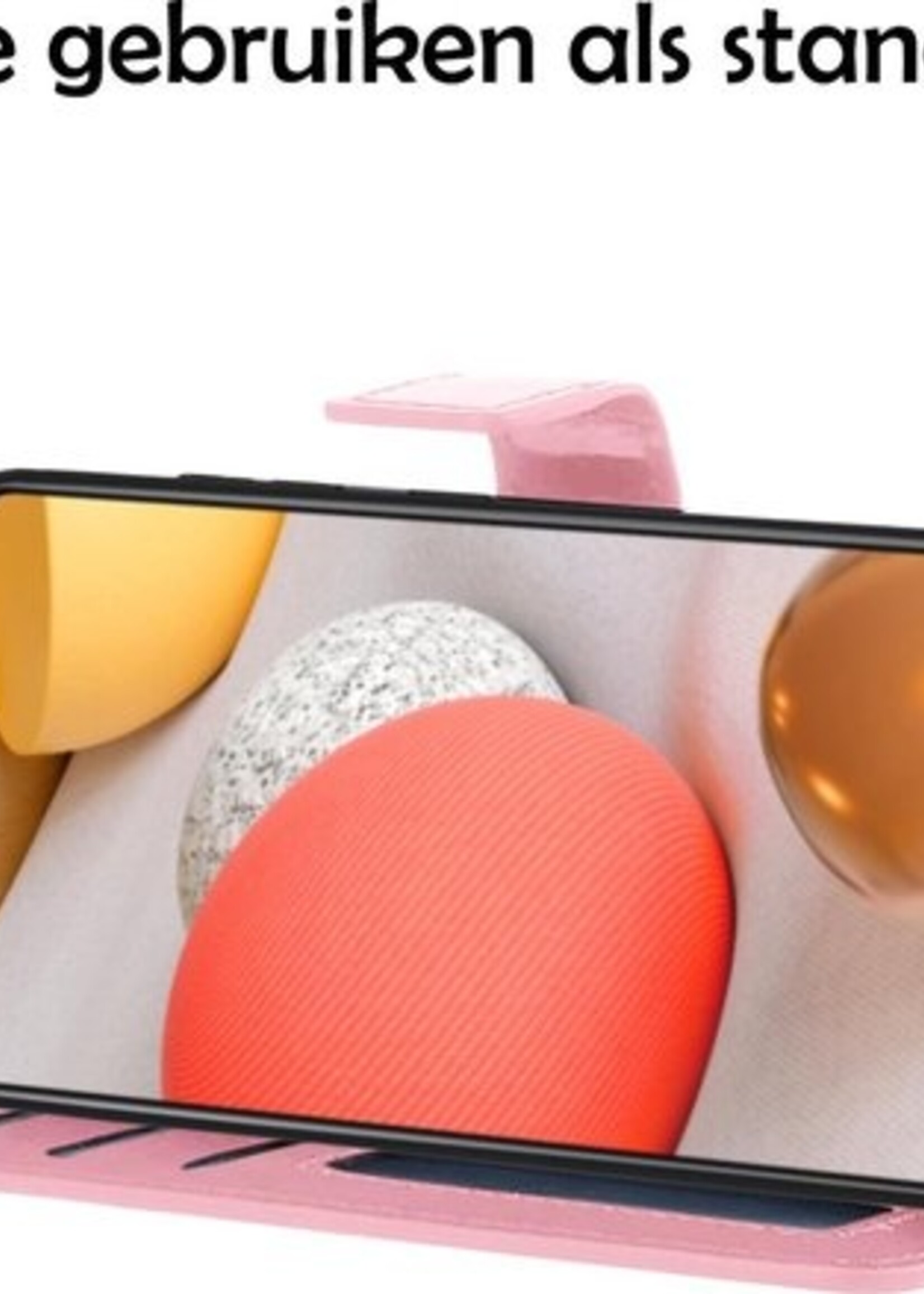 LUQ Hoesje Geschikt voor Samsung A42 Hoesje Book Case Hoes Wallet Cover - Hoes Geschikt voor Samsung Galaxy A42 Hoesje Bookcase Hoes - Lichtroze