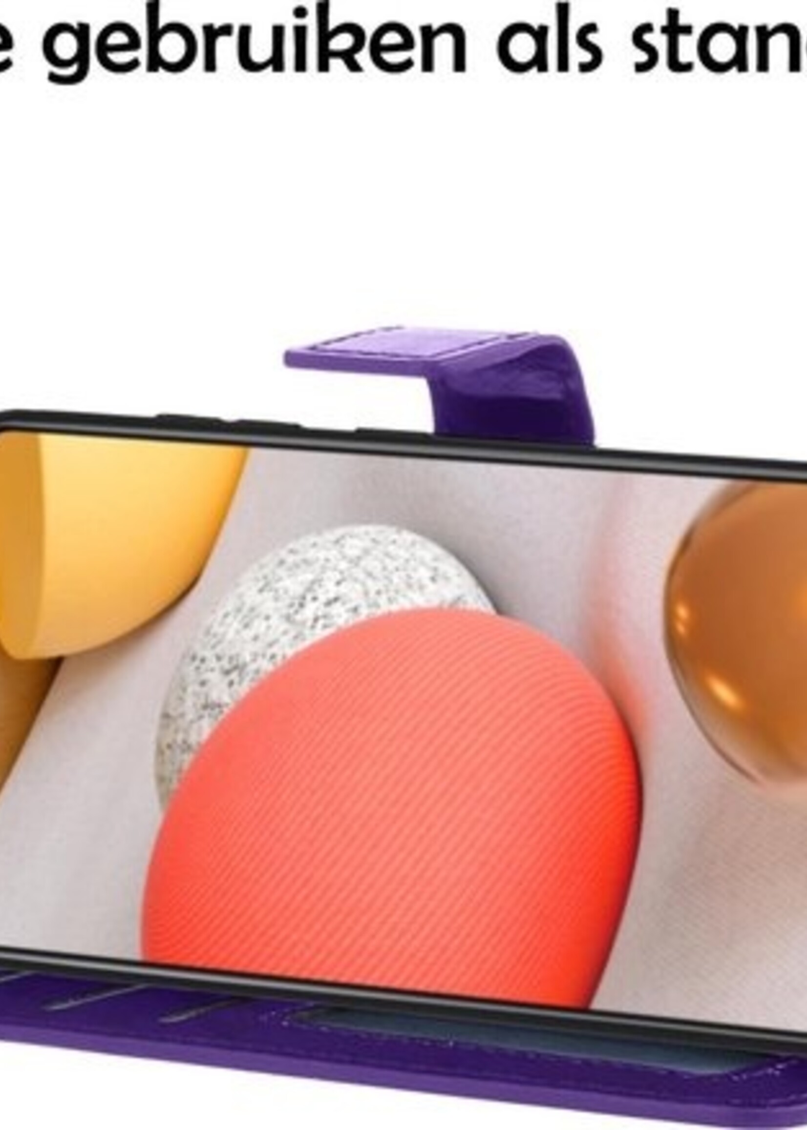 LUQ Hoesje Geschikt voor Samsung A42 Hoesje Book Case Hoes Wallet Cover - Hoes Geschikt voor Samsung Galaxy A42 Hoesje Bookcase Hoes - Paars