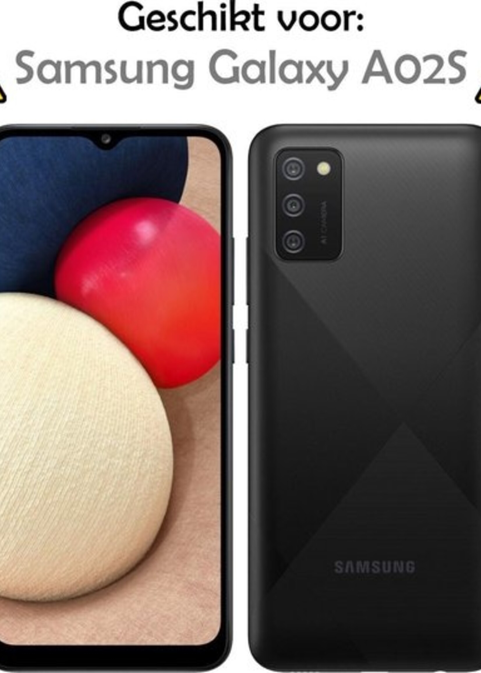 LUQ Hoesje Geschikt voor Samsung A02s Hoesje Siliconen Case - Hoes Geschikt voor Samsung Galaxy A02s Hoes Siliconen - Transparant