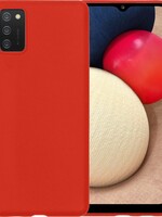 LUQ LUQ Samsung Galaxy A02s hoesje siliconen - Rood