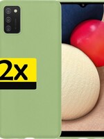 LUQ 2 PACK - LUQ Samsung Galaxy A02s hoesje siliconen - Groen