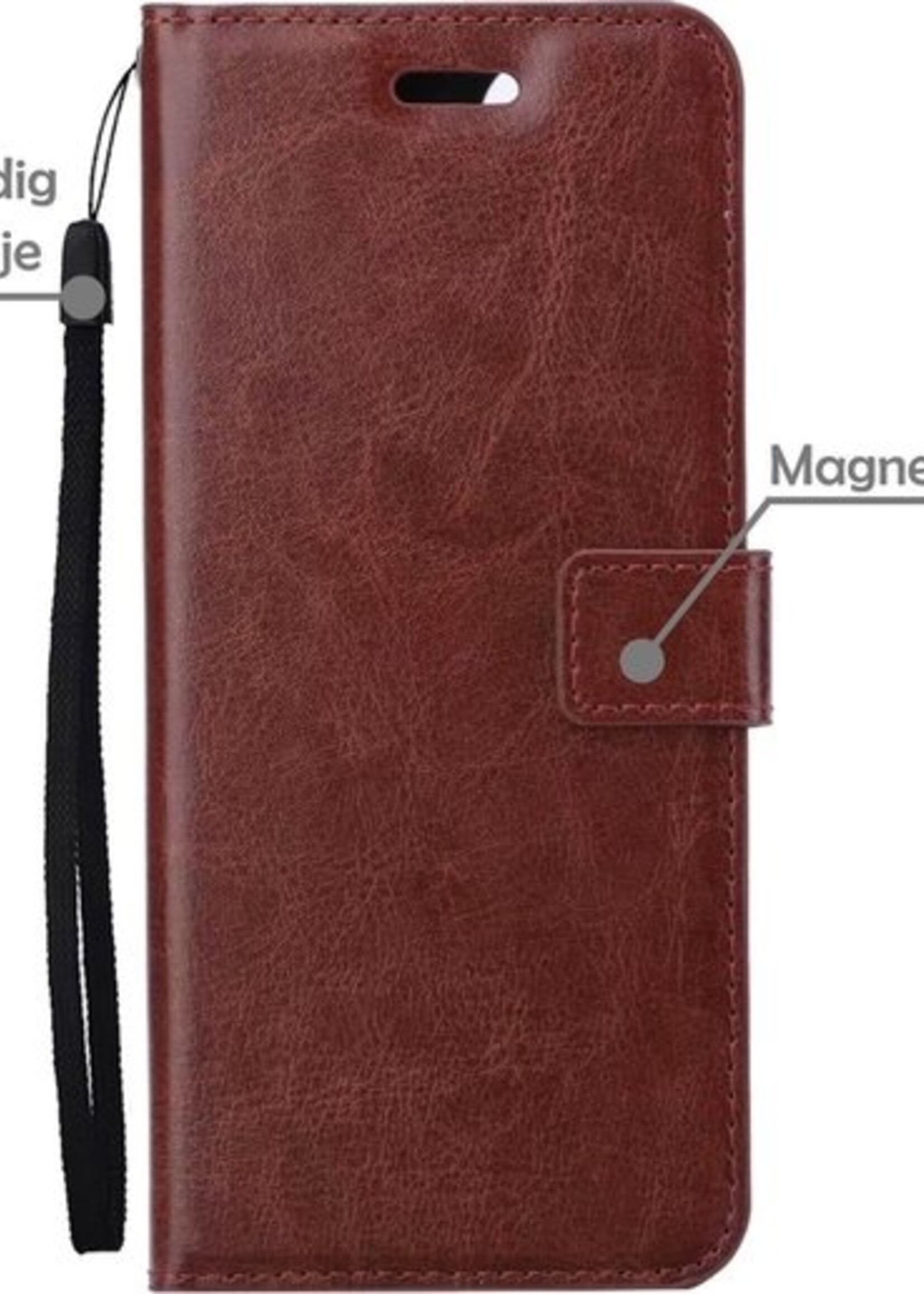 LUQ Hoesje Geschikt voor Samsung S20 Plus Hoesje Book Case Hoes Wallet Cover - Hoes Geschikt voor Samsung Galaxy S20 Plus Hoesje Bookcase Hoes - Bruin