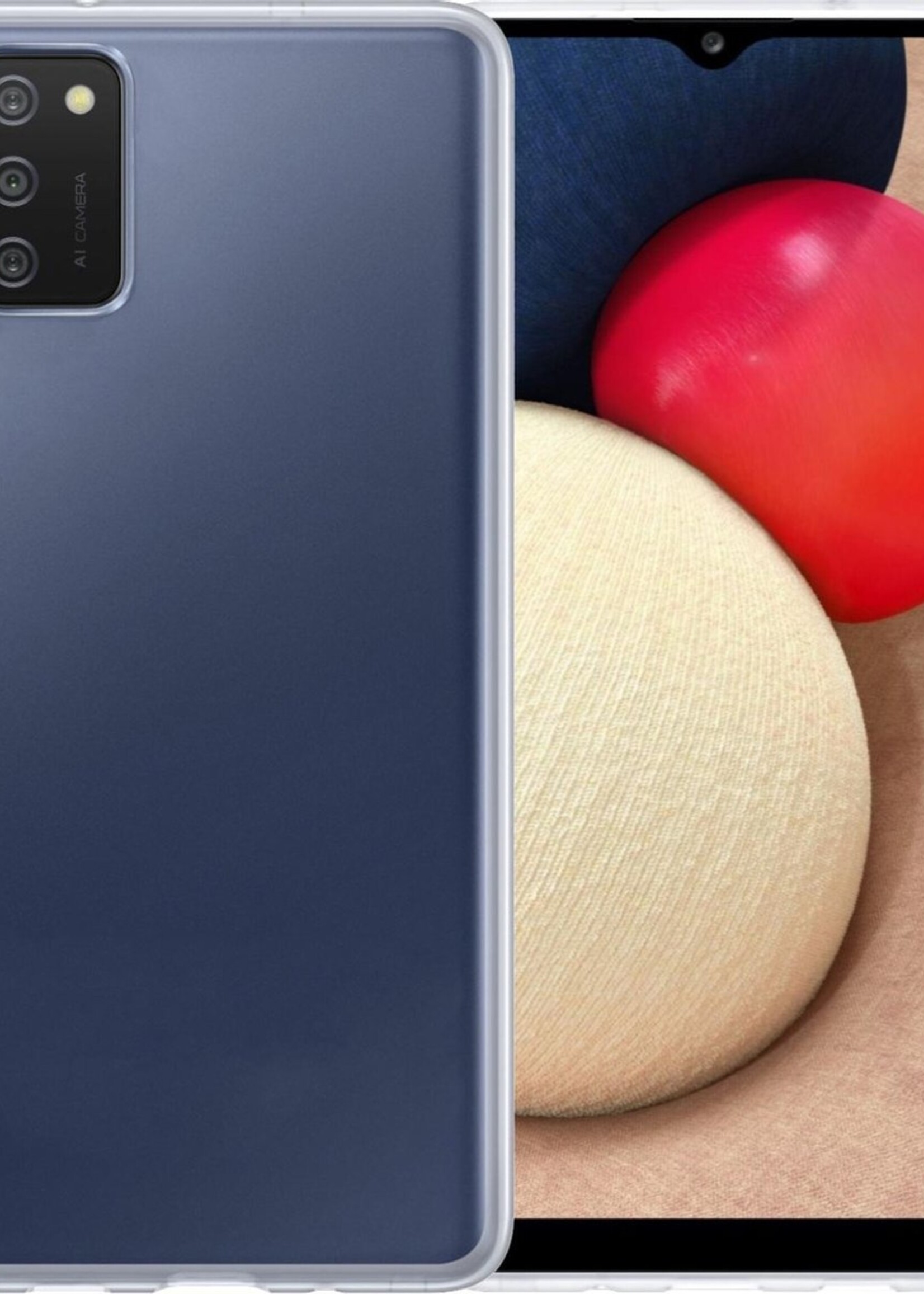 LUQ Hoesje Geschikt voor Samsung A02s Hoesje Siliconen Case - Hoes Geschikt voor Samsung Galaxy A02s Hoes Siliconen - Transparant