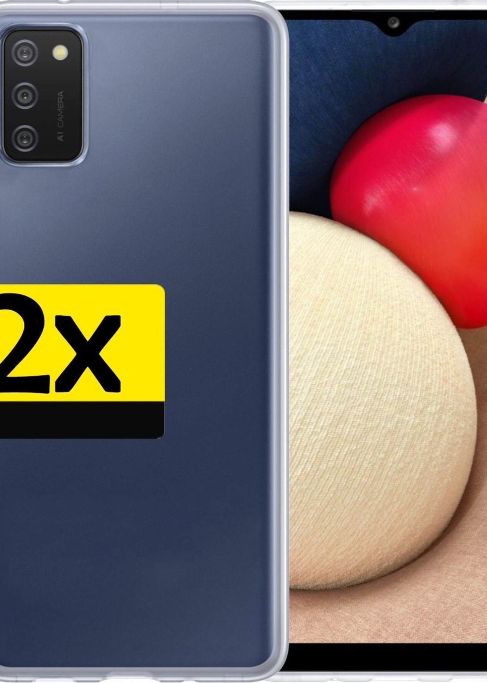 LUQ Hoesje Geschikt voor Samsung A02s Hoesje Siliconen Case - Hoes Geschikt voor Samsung Galaxy A02s Hoes Siliconen - Transparant - 2 Stuks