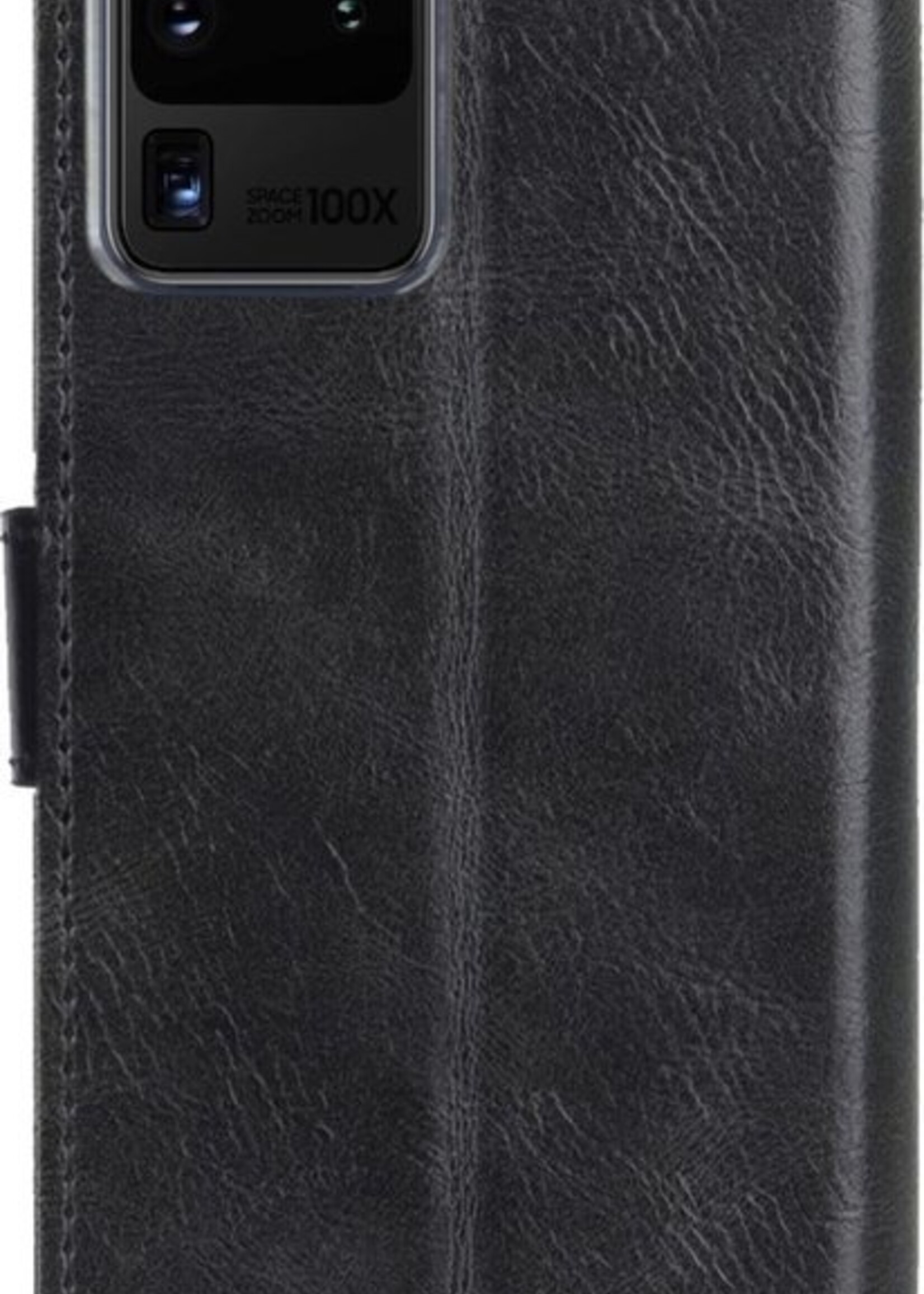 LUQ Hoesje Geschikt voor Samsung S20 Ultra Hoesje Book Case Hoes Wallet Cover - Hoes Geschikt voor Samsung Galaxy S20 Ultra Hoesje Bookcase Hoes - Zwart