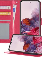 LUQ LUQ Samsung Galaxy S20 Ultra Hoesje Bookcase - Donkerroze
