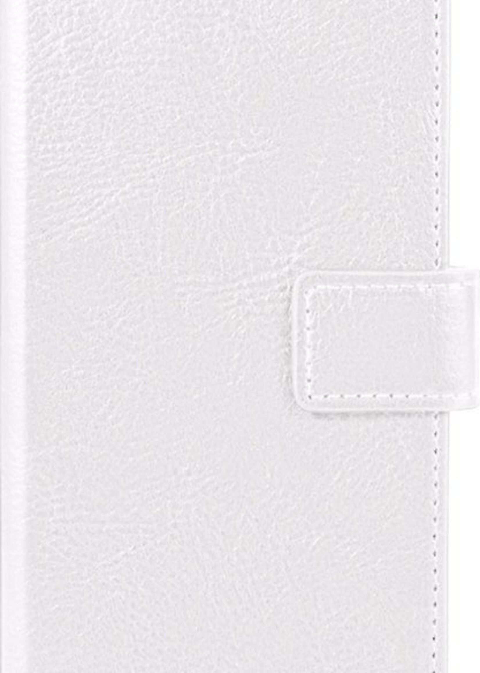 LUQ Hoesje Geschikt voor Samsung A12 Hoesje Book Case Hoes Wallet Cover Met Screenprotector - Hoes Geschikt voor Samsung Galaxy A12 Hoesje Bookcase Hoes - Wit