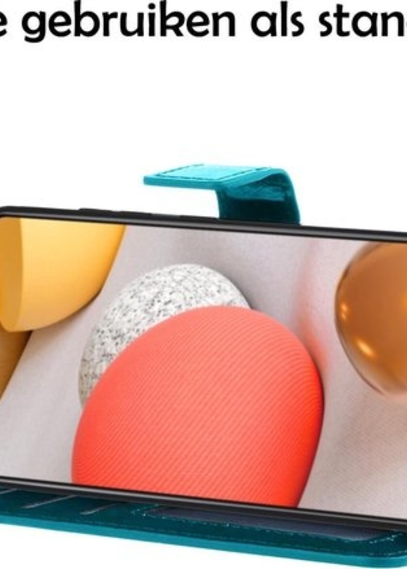 LUQ Hoesje Geschikt voor Samsung A42 Hoesje Book Case Hoes Wallet Cover Met Screenprotector - Hoes Geschikt voor Samsung Galaxy A42 Hoesje Bookcase Hoes - Turquoise