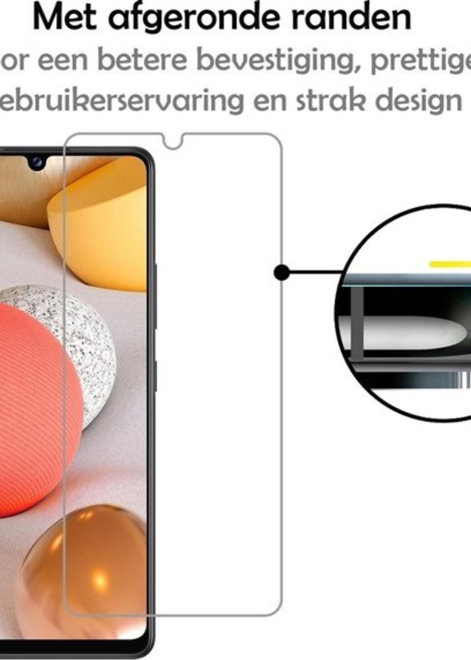 LUQ Hoesje Geschikt voor Samsung A42 Hoesje Book Case Hoes Wallet Cover Met 2x Screenprotector - Hoes Geschikt voor Samsung Galaxy A42 Hoesje Bookcase Hoes - Donkerroze