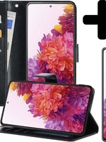 LUQ LUQ Samsung Galaxy S20FE Hoesje Bookcase Zwart Met Screenprotector