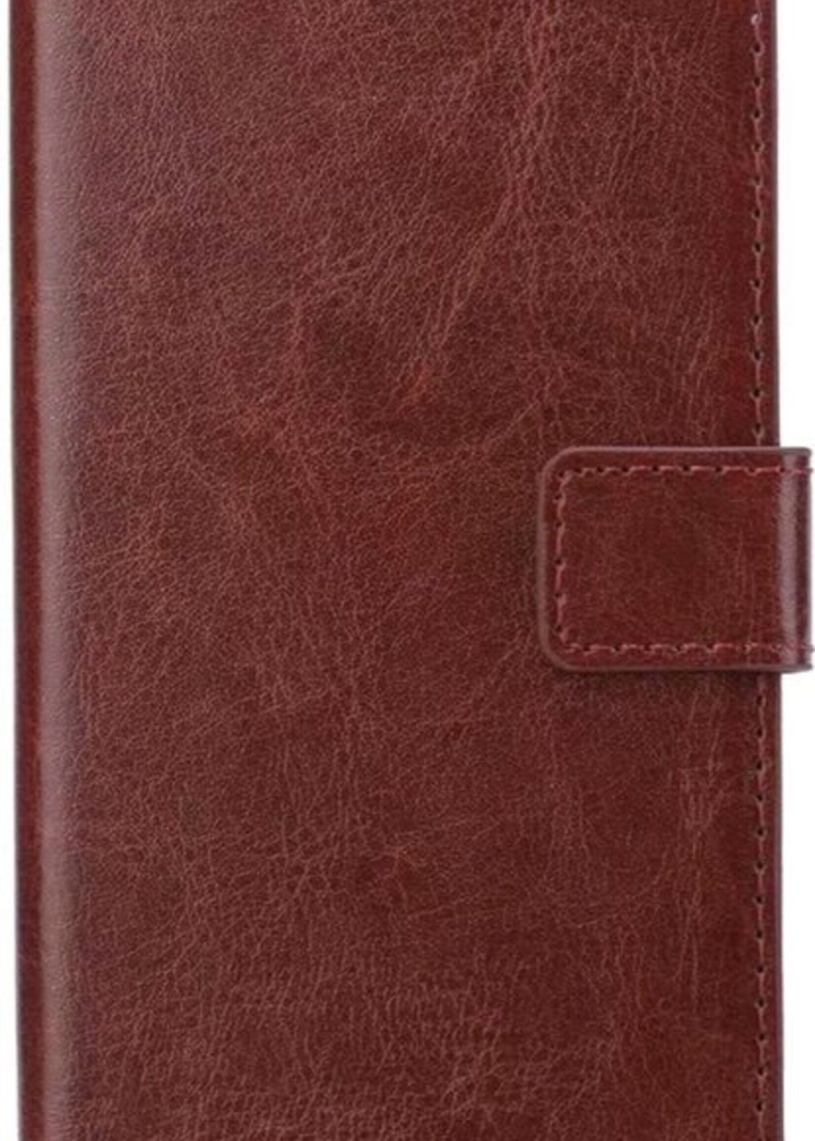 LUQ Hoesje Geschikt voor Samsung S20 Ultra Hoesje Book Case Hoes Wallet Cover Met 2x Screenprotector - Hoes Geschikt voor Samsung Galaxy S20 Ultra Hoesje Bookcase Hoes - Bruin