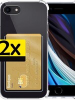 LUQ LUQ 2x iPhone SE 2020 Pashouder Hoesje Shockproof