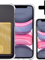LUQ LUQ iPhone X Pashouder Hoesje Shockproof + Screenprotector