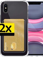 LUQ LUQ 2x iPhone Xs Pashouder Hoesje Shockproof