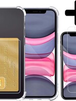 LUQ LUQ iPhone XR Pashouder Hoesje Shockproof + Screenprotector