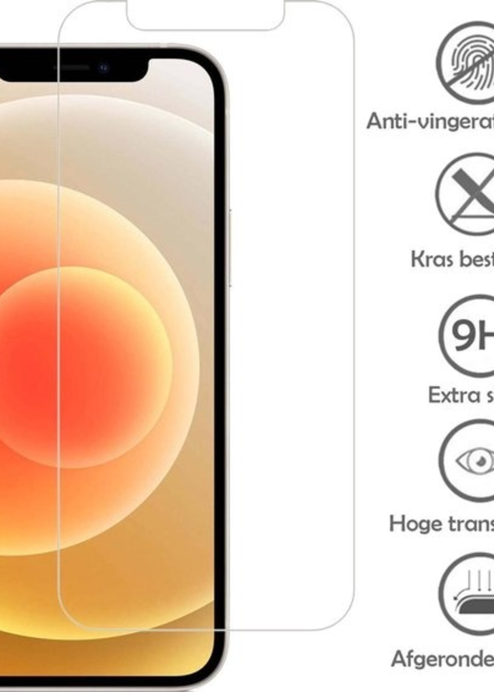 LUQ Hoesje Geschikt voor iPhone 12 Pro Hoesje Case Pashouder Cover Siliconen Met 2x Screenprotector - Hoes Geschikt voor iPhone 12 Pro Hoesje Met Kaarthouder- Transparant