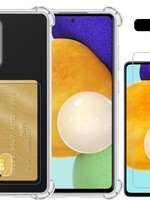 LUQ LUQ Samsung Galaxy A52 Pashouder Hoesje Shockproof + Screenprotector