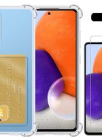 LUQ LUQ Samsung Galaxy A72 Pashouder Hoesje Shockproof + Screenprotector