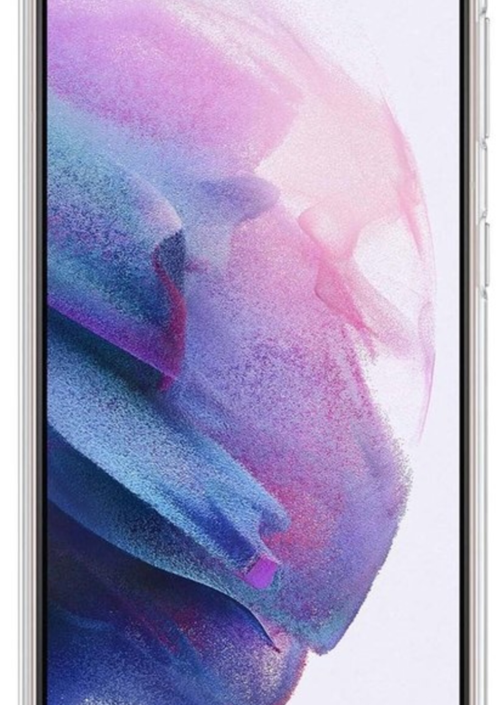 LUQ Hoesje Geschikt voor Samsung S21 Hoesje Case Pashouder Cover Siliconen - Hoes Geschikt voor Samsung Galaxy S21 Hoesje Met Kaarthouder - Transparant