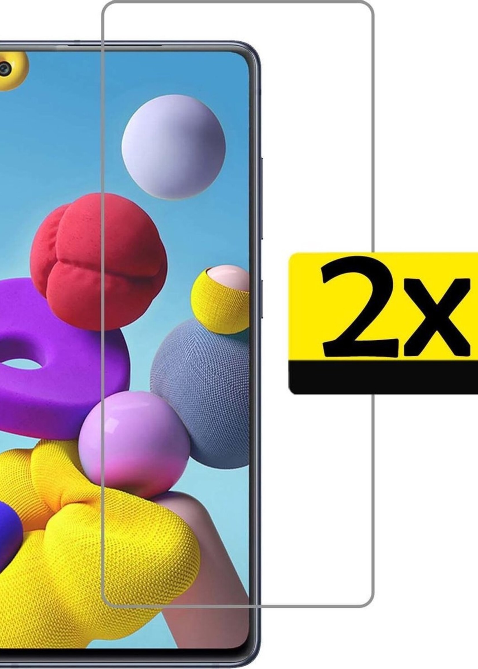 LUQ Screenprotector Geschikt voor Samsung A21s Screenprotector Beschermglas Gehard Glas - Screenprotector Geschikt voor Samsung Galaxy A21s Screenprotector Glas - 2 Stuks