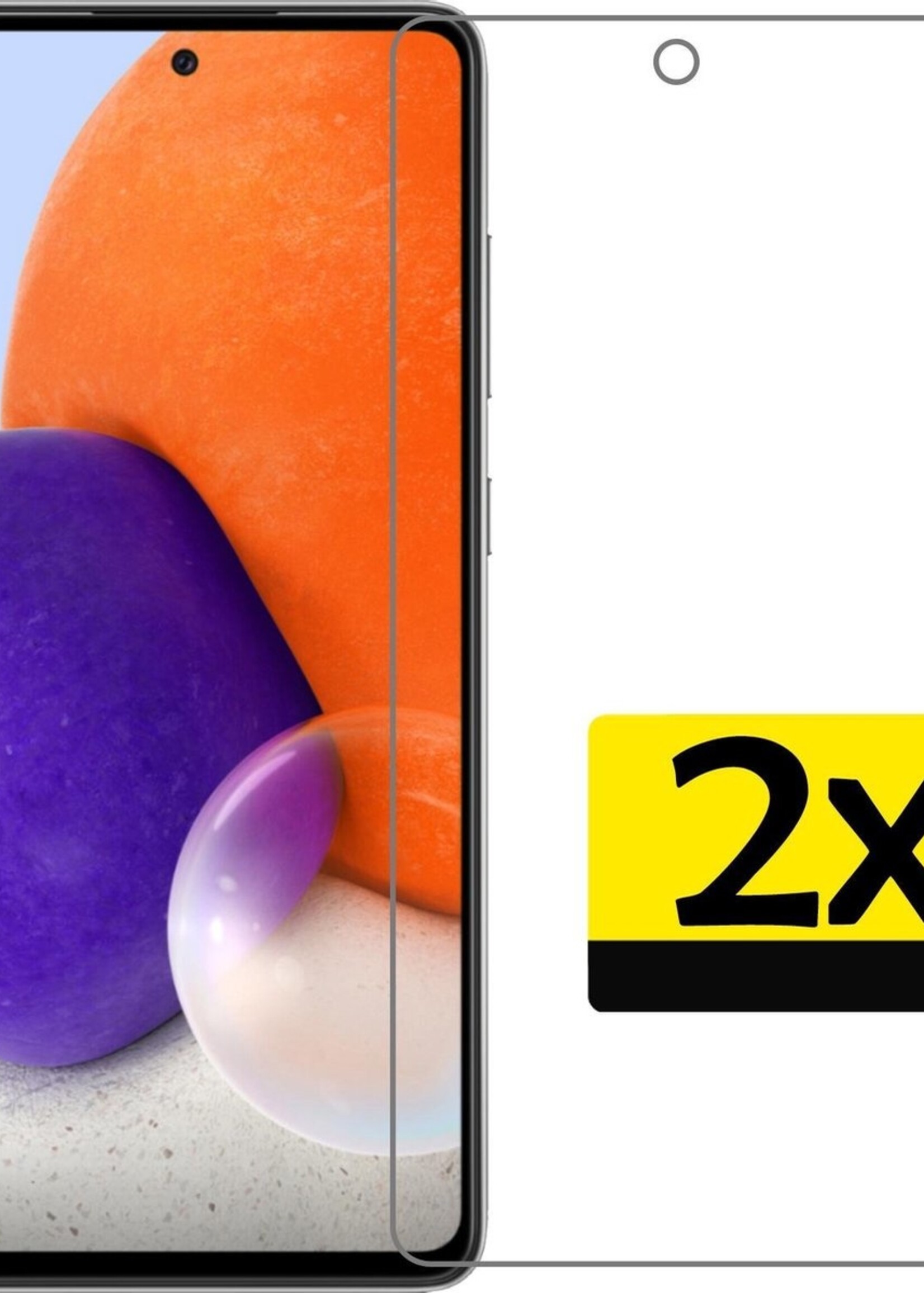 LUQ Screenprotector Geschikt voor Samsung A72 Screenprotector Beschermglas Gehard Glas - Screenprotector Geschikt voor Samsung Galaxy A72 Screenprotector Glas - 2 Stuks