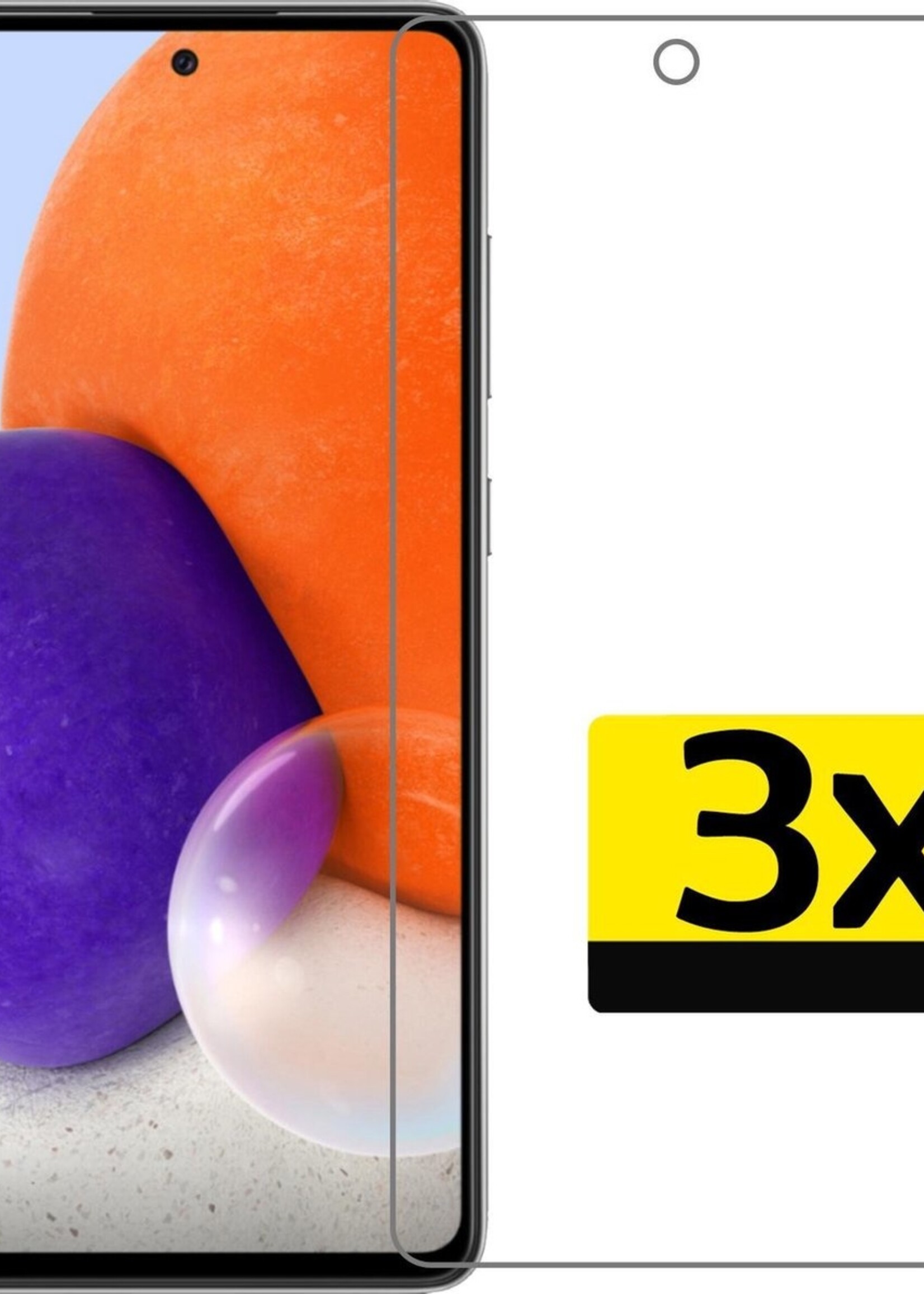 LUQ Screenprotector Geschikt voor Samsung A72 Screenprotector Beschermglas Gehard Glas - Screenprotector Geschikt voor Samsung Galaxy A72 Screenprotector Glas - 3 Stuks