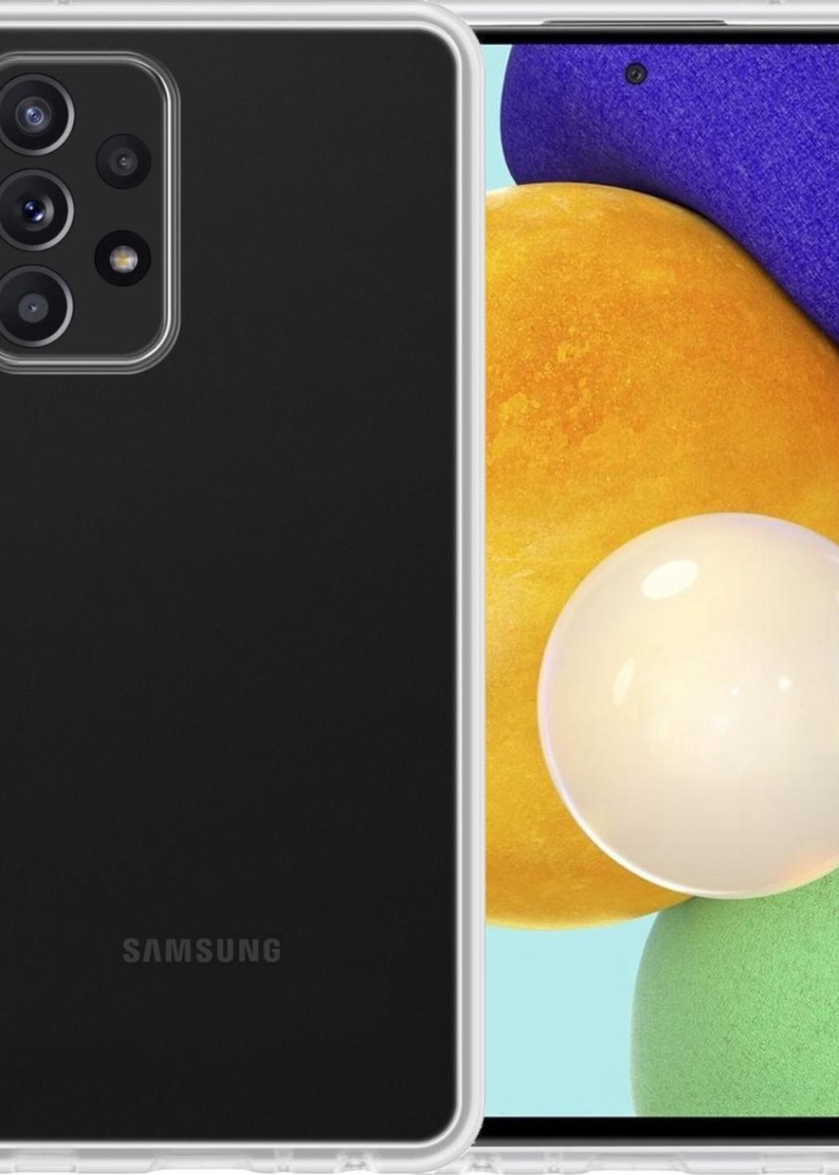 LUQ Hoesje Geschikt voor Samsung A52 Hoesje Siliconen Case - Hoes Geschikt voor Samsung Galaxy A52 Hoes Siliconen - Transparant