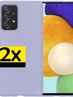 LUQ 2 PACK - LUQ Samsung Galaxy A52 hoesje siliconen - Lila
