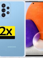 LUQ 2 PACK - LUQ Samsung Galaxy A72 hoesje siliconen - Transparant