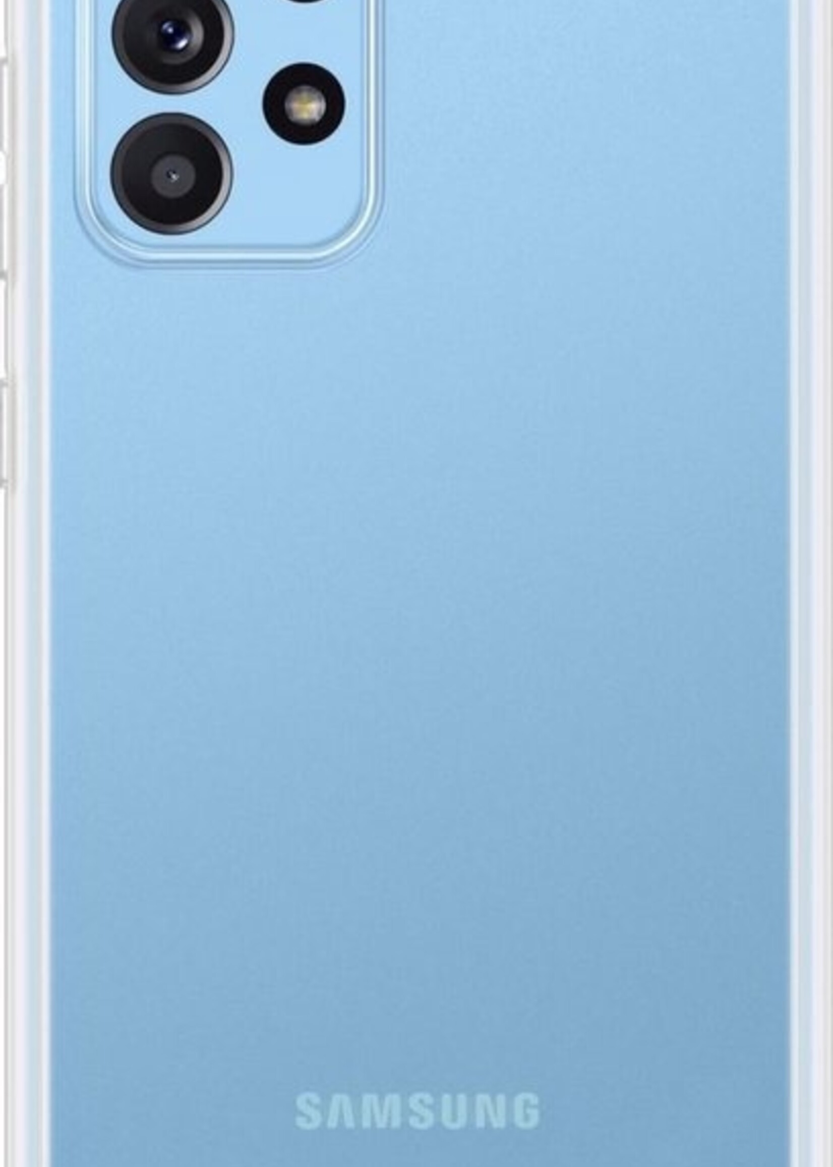 LUQ Hoesje Geschikt voor Samsung A72 Hoesje Siliconen Case - Hoes Geschikt voor Samsung Galaxy A72 Hoes Siliconen - Transparant - 2 Stuks