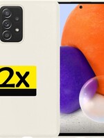 LUQ 2 PACK - LUQ Samsung Galaxy A72 hoesje siliconen - Wit