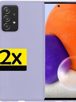 LUQ 2 PACK - LUQ Samsung Galaxy A72 hoesje siliconen - Lila