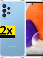 LUQ LUQ Samsung Galaxy A72 hoesje shock proof - 2 PACK